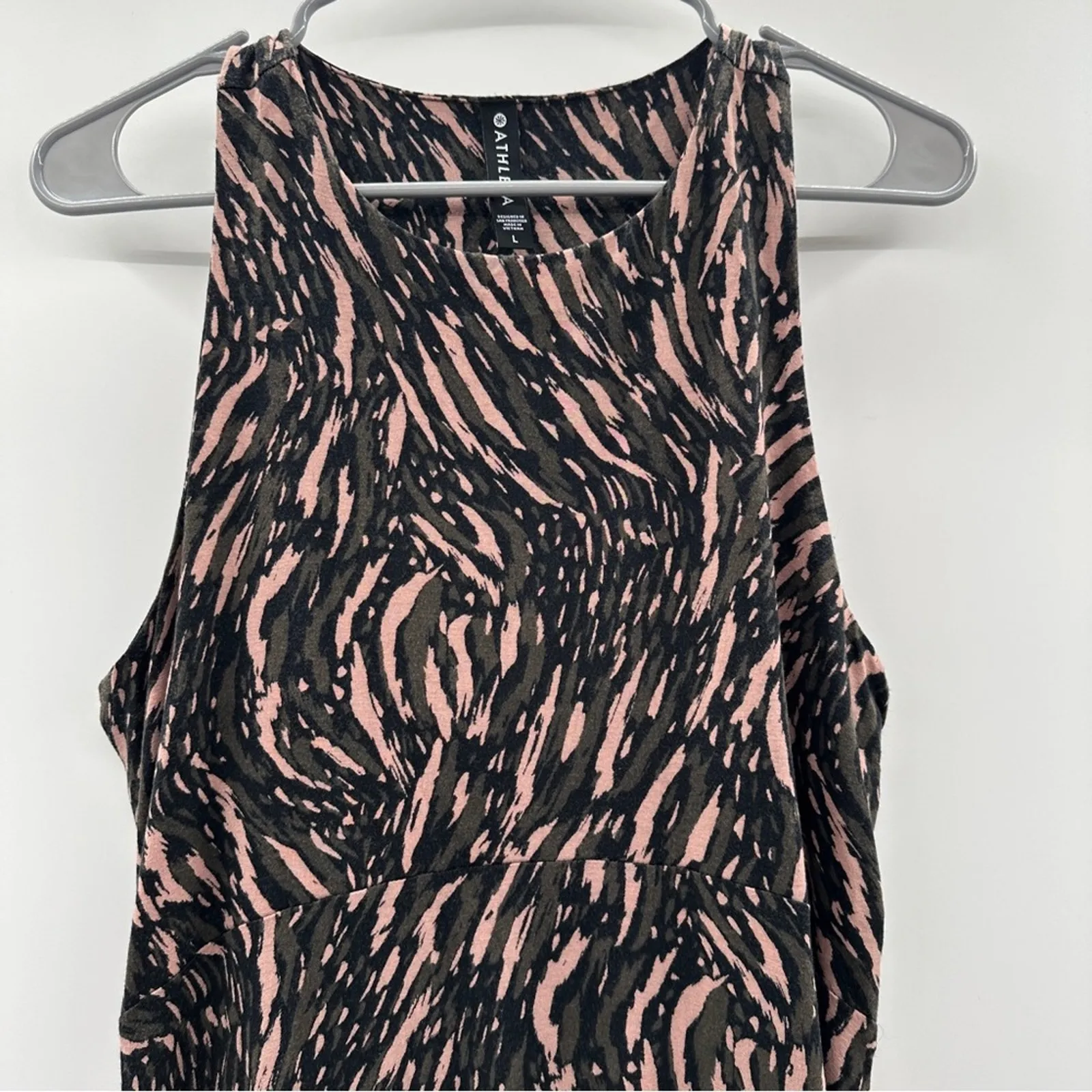Athleta‎ Santorini Thera Abstract Print Athleisure Sleeveless Travel Dress Sz L - Image 4