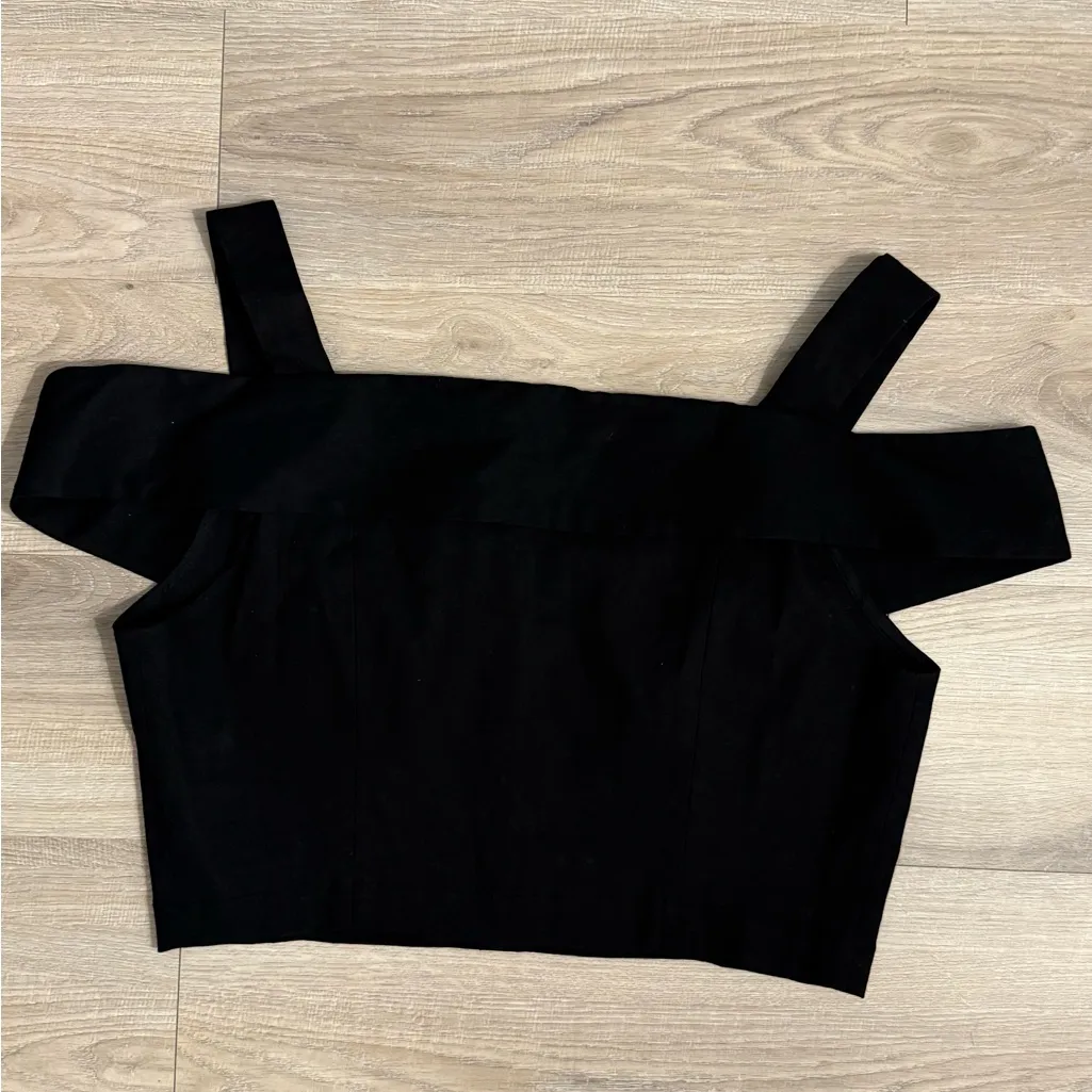 NWT A.L.C Linen Blend Crop Top Size 10 - Image 2