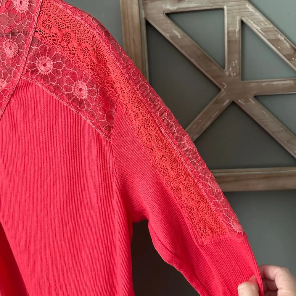 Free People Lola Lace Flowy Top - Small - Image 5