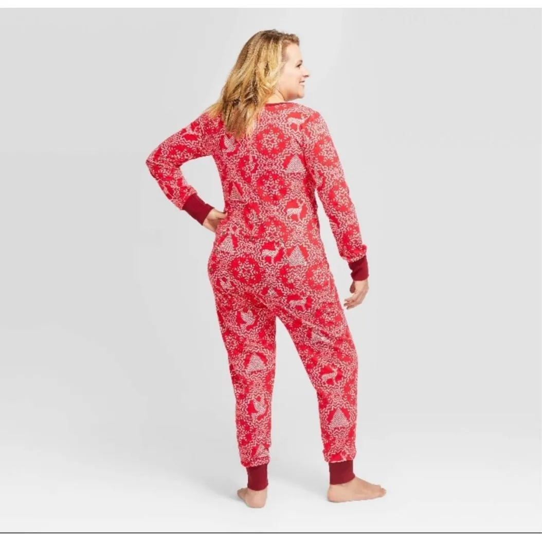 ✨HEARTH & HAND SNOWFLAKE BODYSUIT PAJAMA✨ Red Size XXL - Image 3