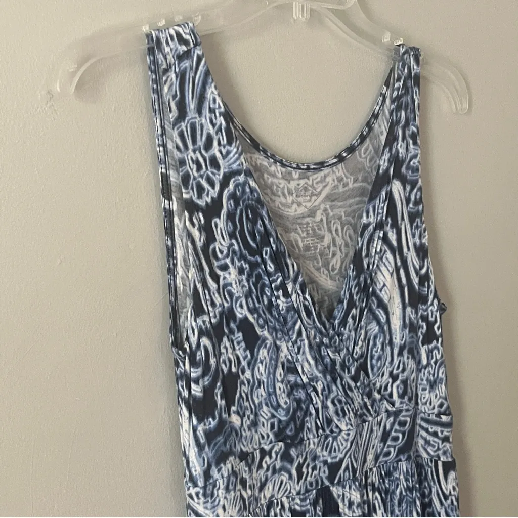St. John's Bay Blue Patterned Maxi Dress - Image 3