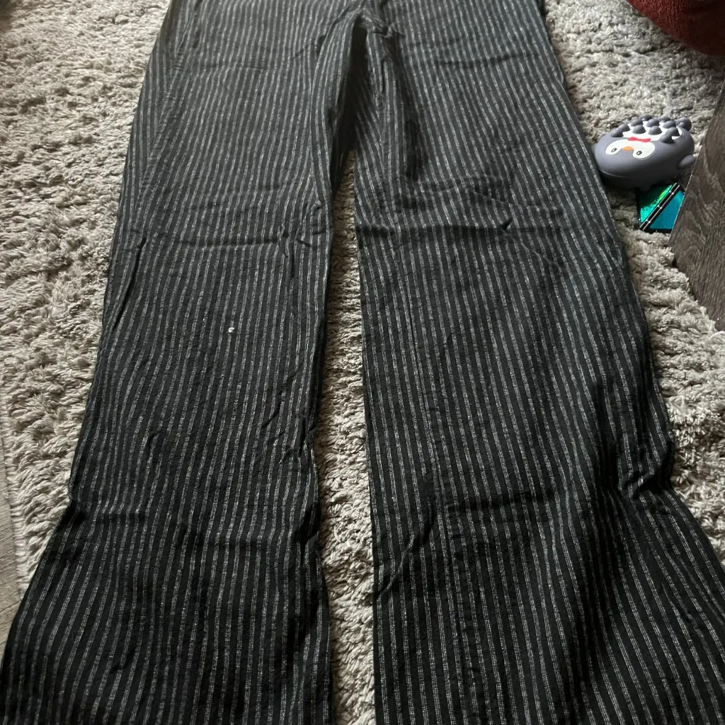 Sundance Linen Blend Striped Sierra Pants, Black, Size 12 Black - Image 6