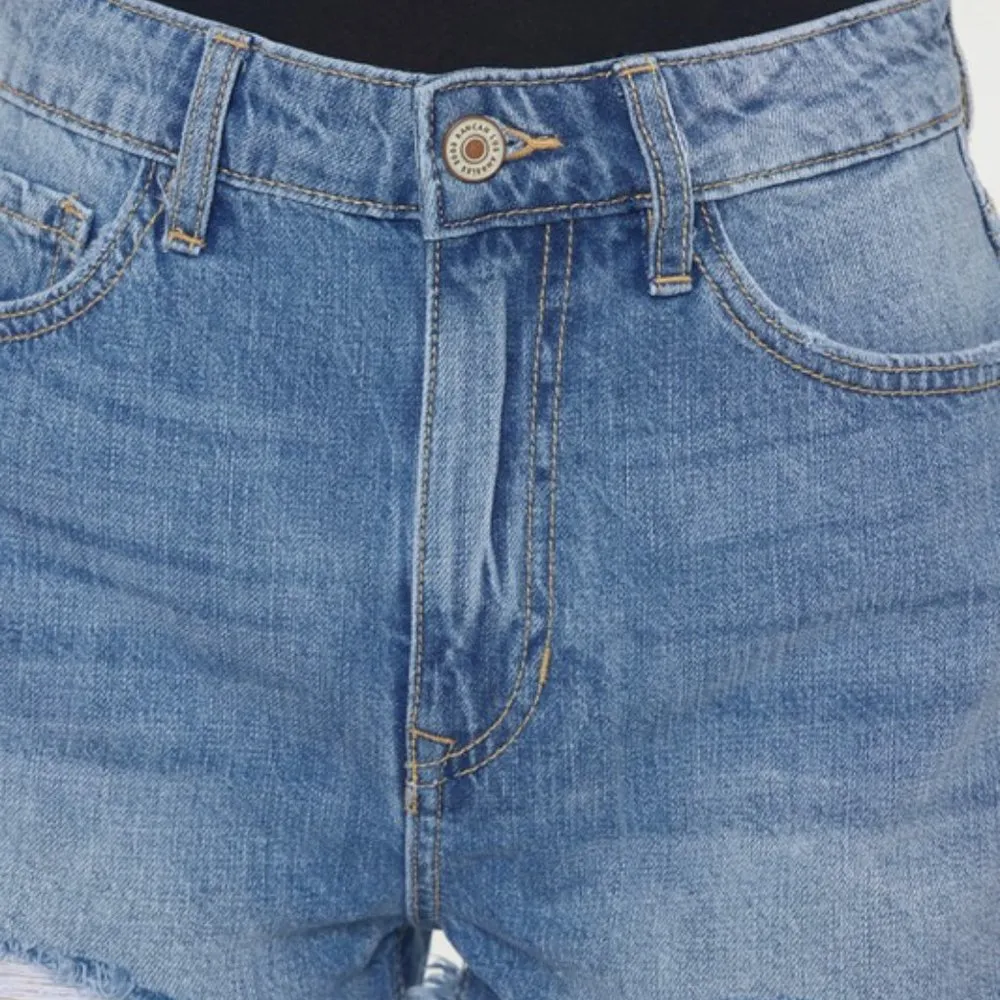 STELLA HIGH RISE DENIM SHORTS - Image 7