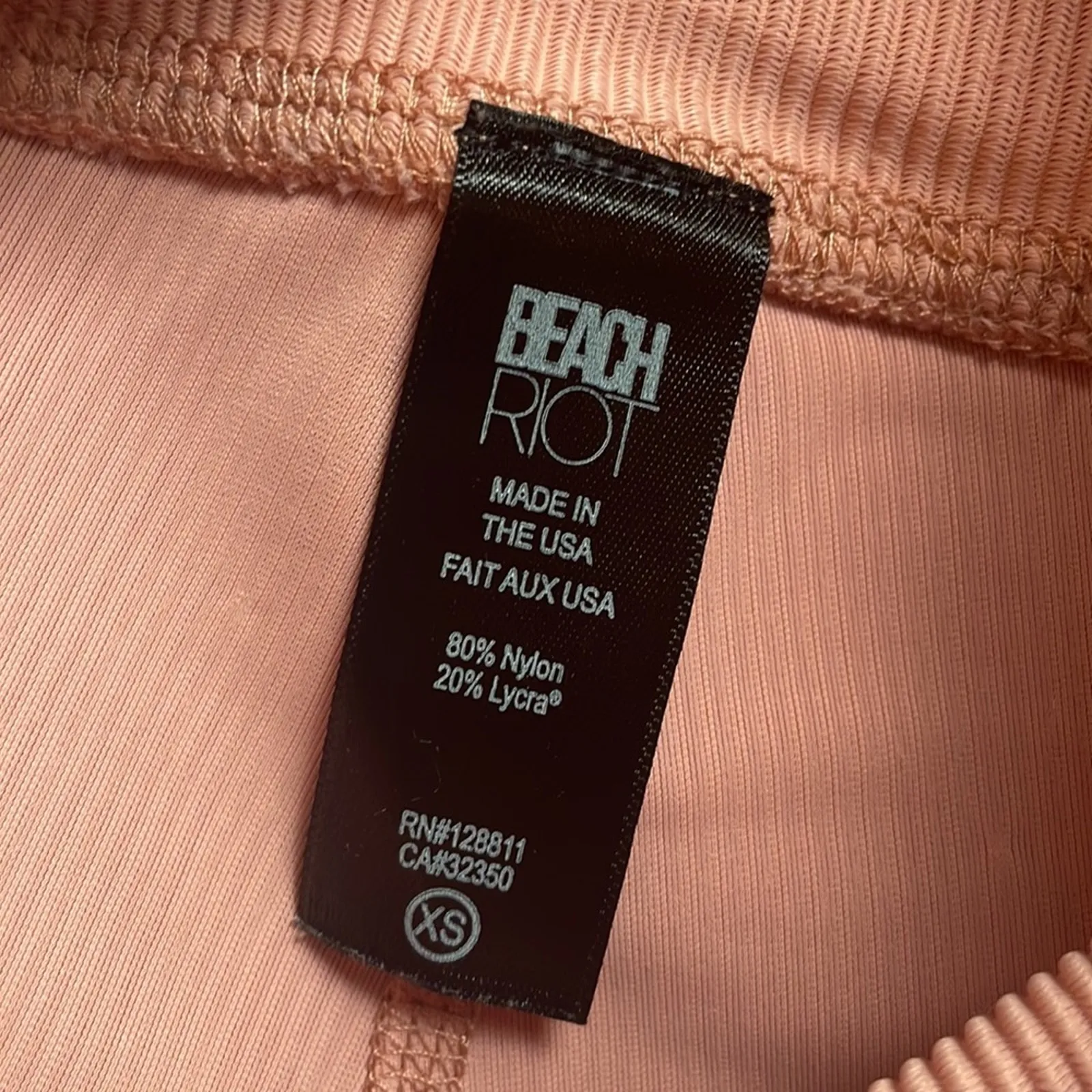 Beach Riot Ribbed Leggings Pink Mauve High Waist Compression Travel Size XS - Image 6