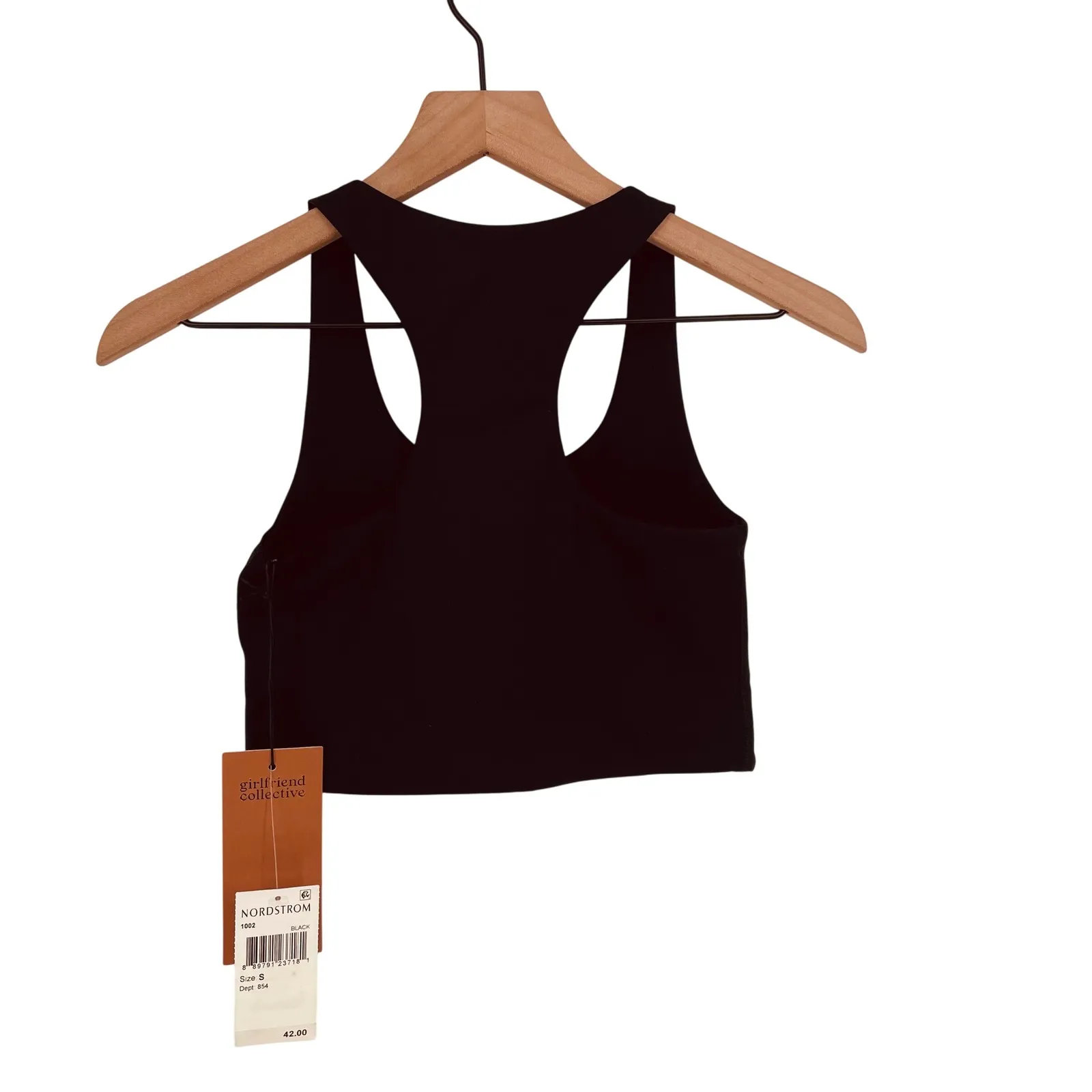 Girlfriend Collective Black Racerback Sports Bra Athletic Top Size S - Image 5