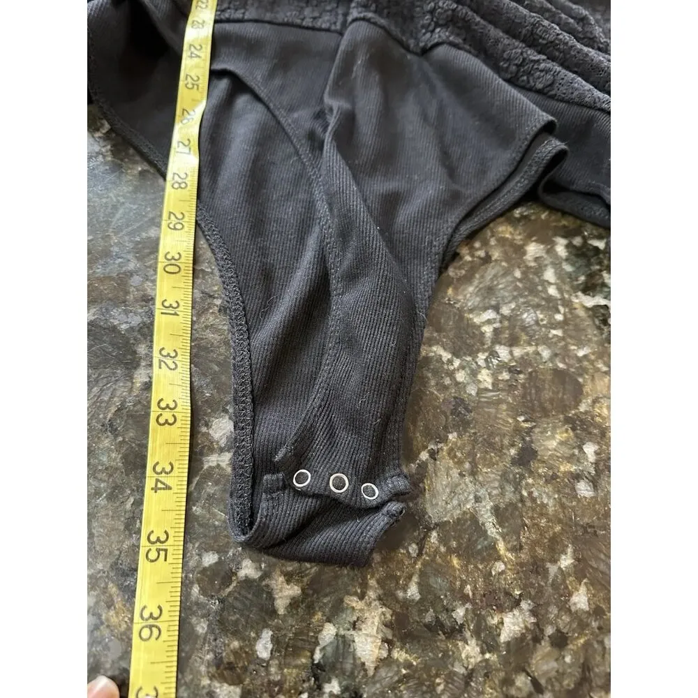 Honey Punch Women's V Neck Long Sleeve Black Lace Bodysuit Plus Sz 3X Whimsigoth - Image 9