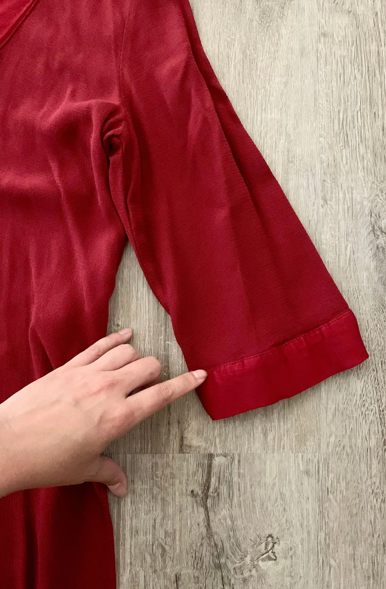 H&M Deep Red Slit Side Tunic Size 4 - Image 6