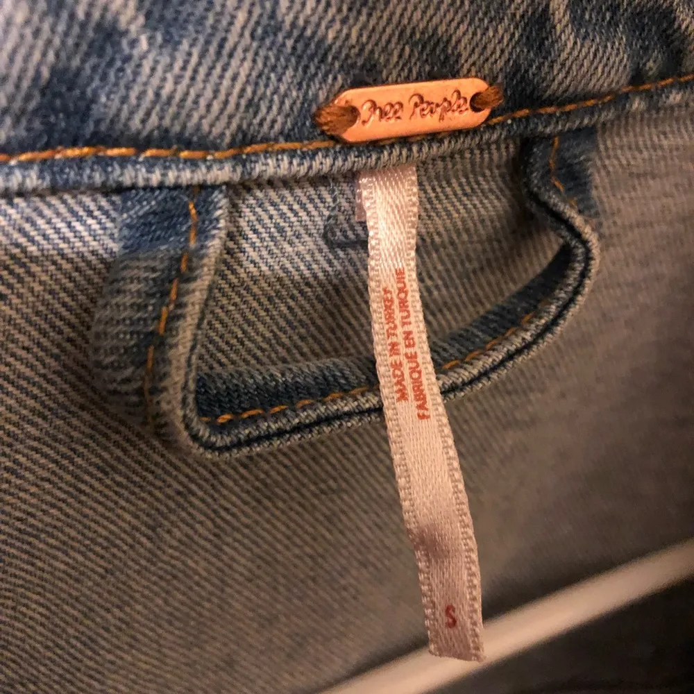 Free People Studded Denim Trucker Jacket - Image 4