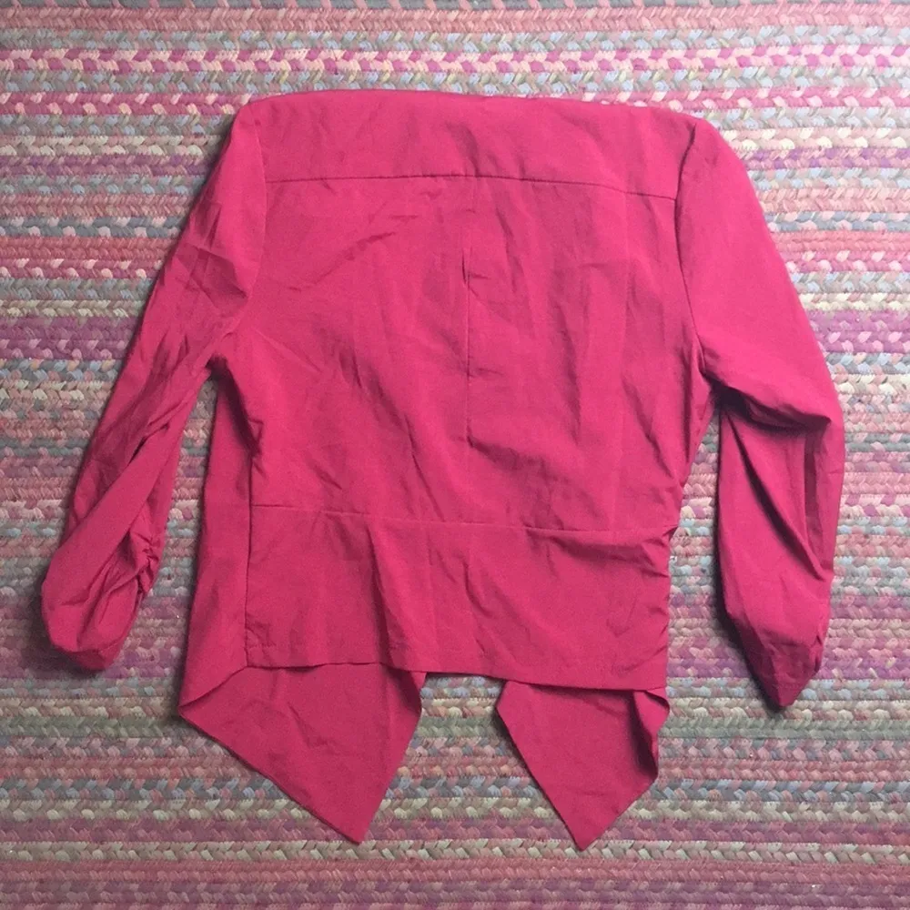 RED BLAZER DRESSY WORK CARDIGAN - Image 4