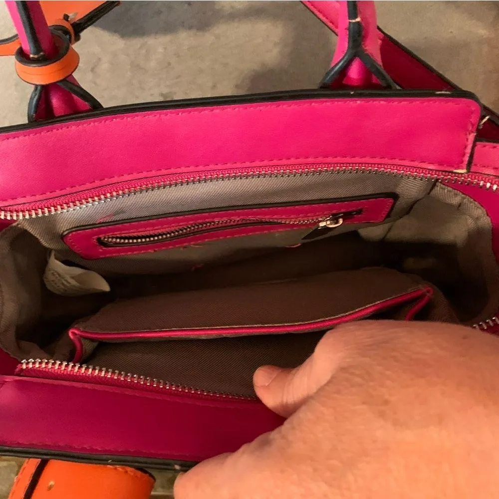 Reed Krakoff Pink and Orange Shoulder Bag with Structured Design - Image 4