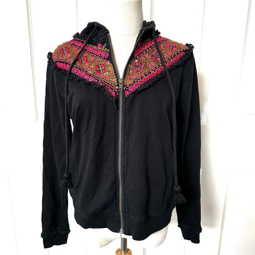 Anthropologie Akemi and Kin Embroidered Black  Jacket - Image 10