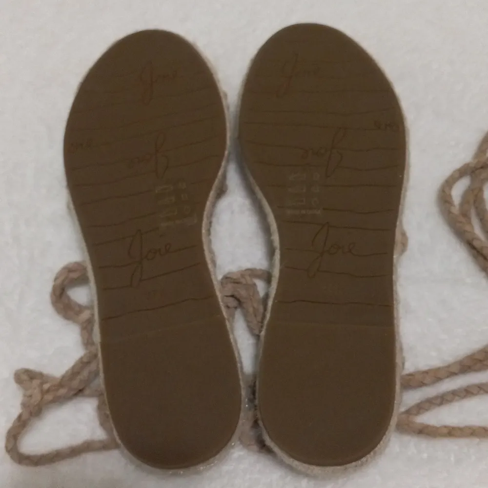 Joie Ceasar Tan Suede Leather Gladiator Lace Up Espadrille Sandals NWOT - Image 13