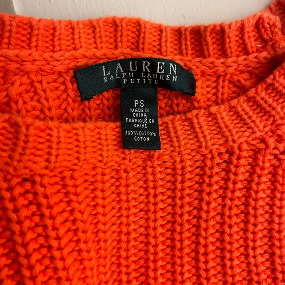 Lauren Ralph Lauren Orange Knit Sweater Size undefined - Image 2