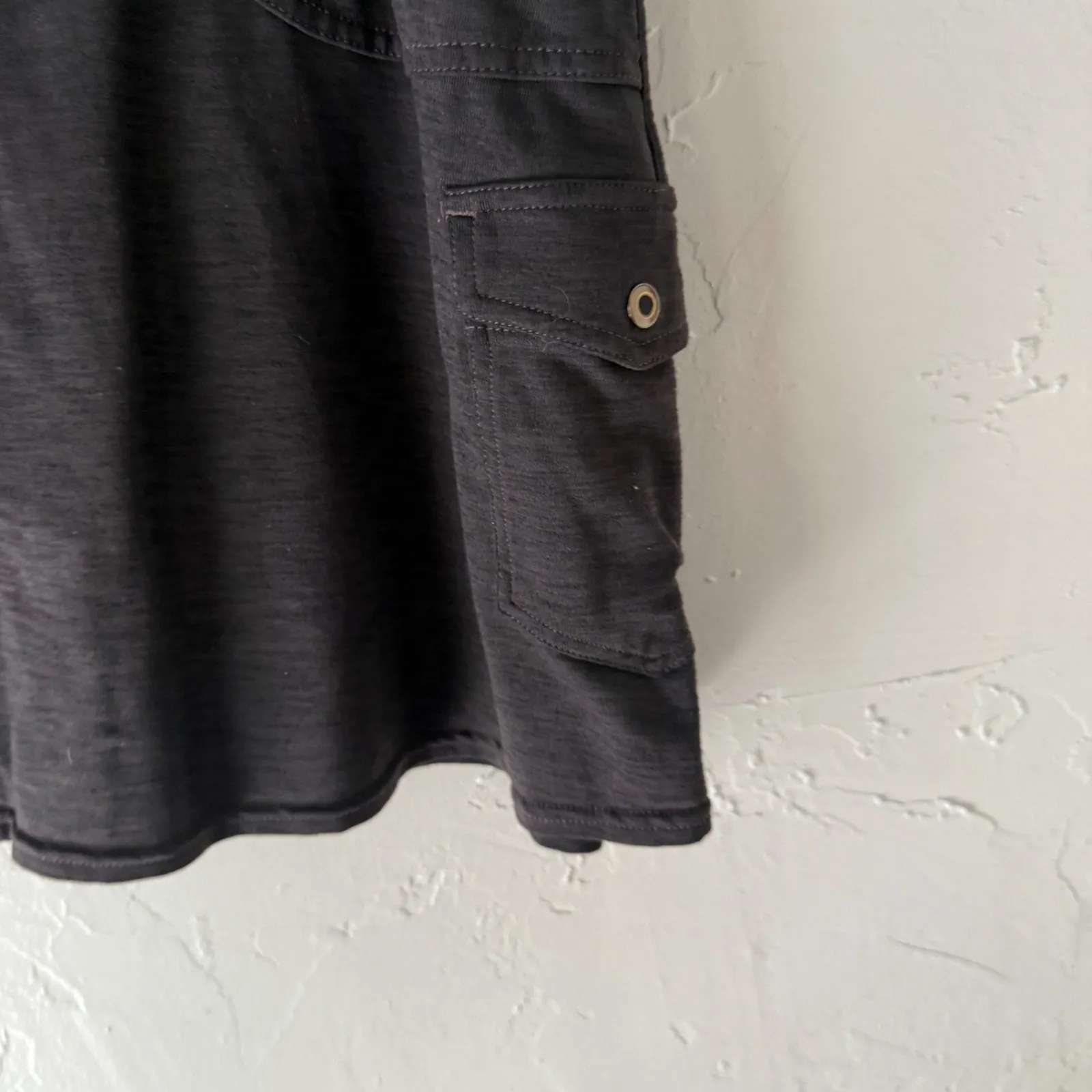 Kuhl Skort Womens Medium Gray Pull On Drawstring‎ Utility Cargo Pockets - Image 3