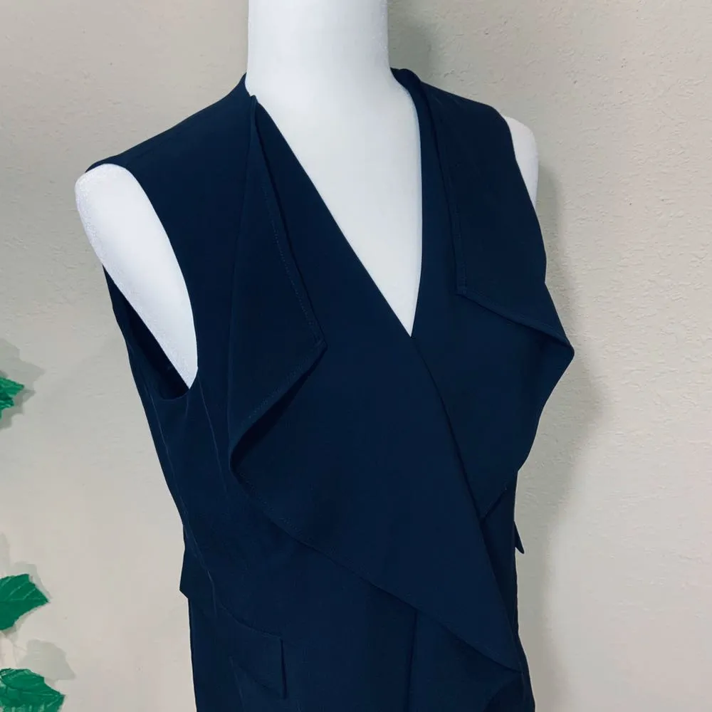 Black Ruffle Open Vest - Image 6