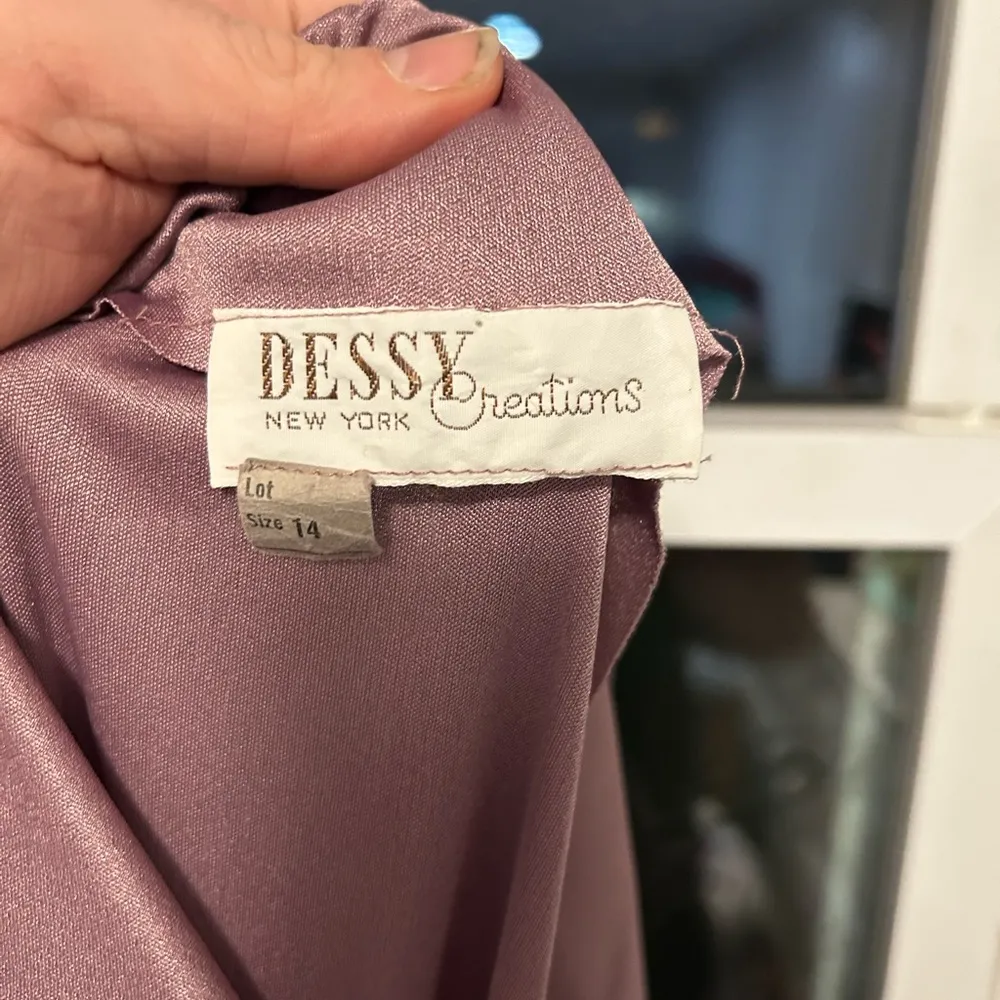 Vintage 1960 Boat Neck Evening Dress Size 14 Purple - Image 3