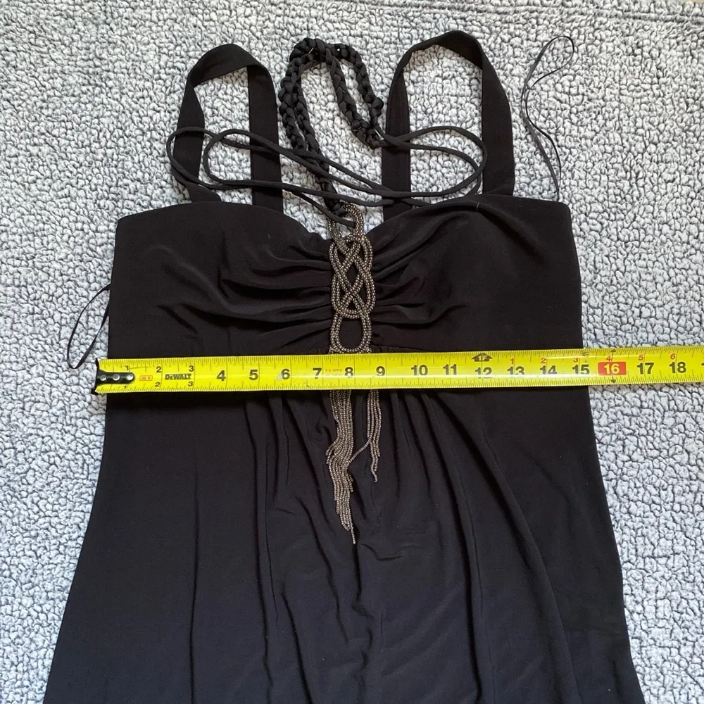 Elegant Black Evening Dress Size 6 - Image 2