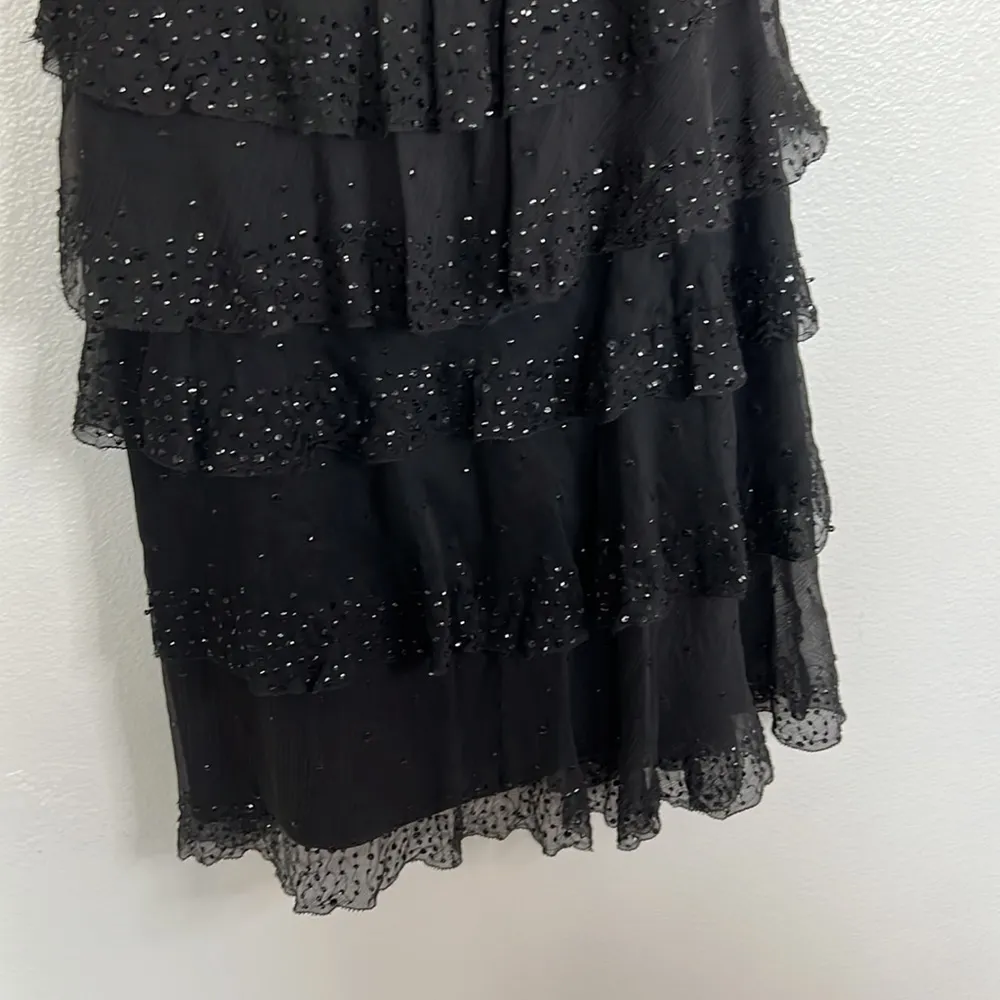EUC Vintage Dvf Diane Von Furstenberg Black Tiera Sequin Dress sz 2 - Image 6