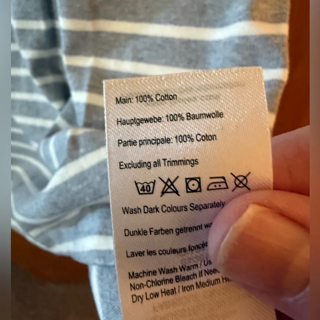 Joules Riviera Dress Gray White Stripe Cotton Casual Travel NWT Size US 14 UK 18 - Image 8