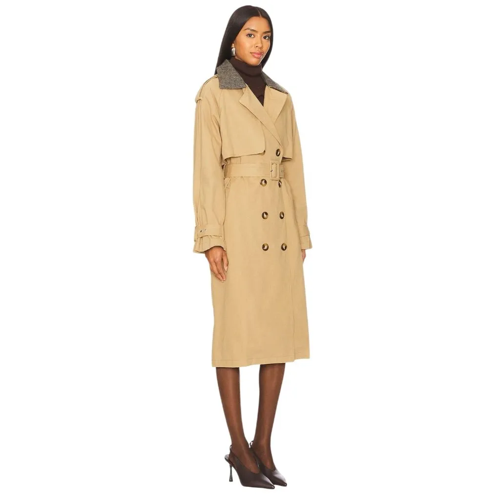 HEARTLOOM Daneela Trench Coat in Chino Small New Womens Jacket - Image 2