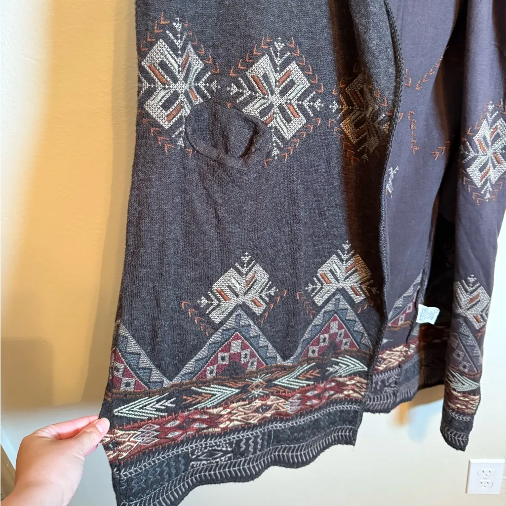 Johnny Was Biya Long Line‎ Embroidered Cardigan - Image 4