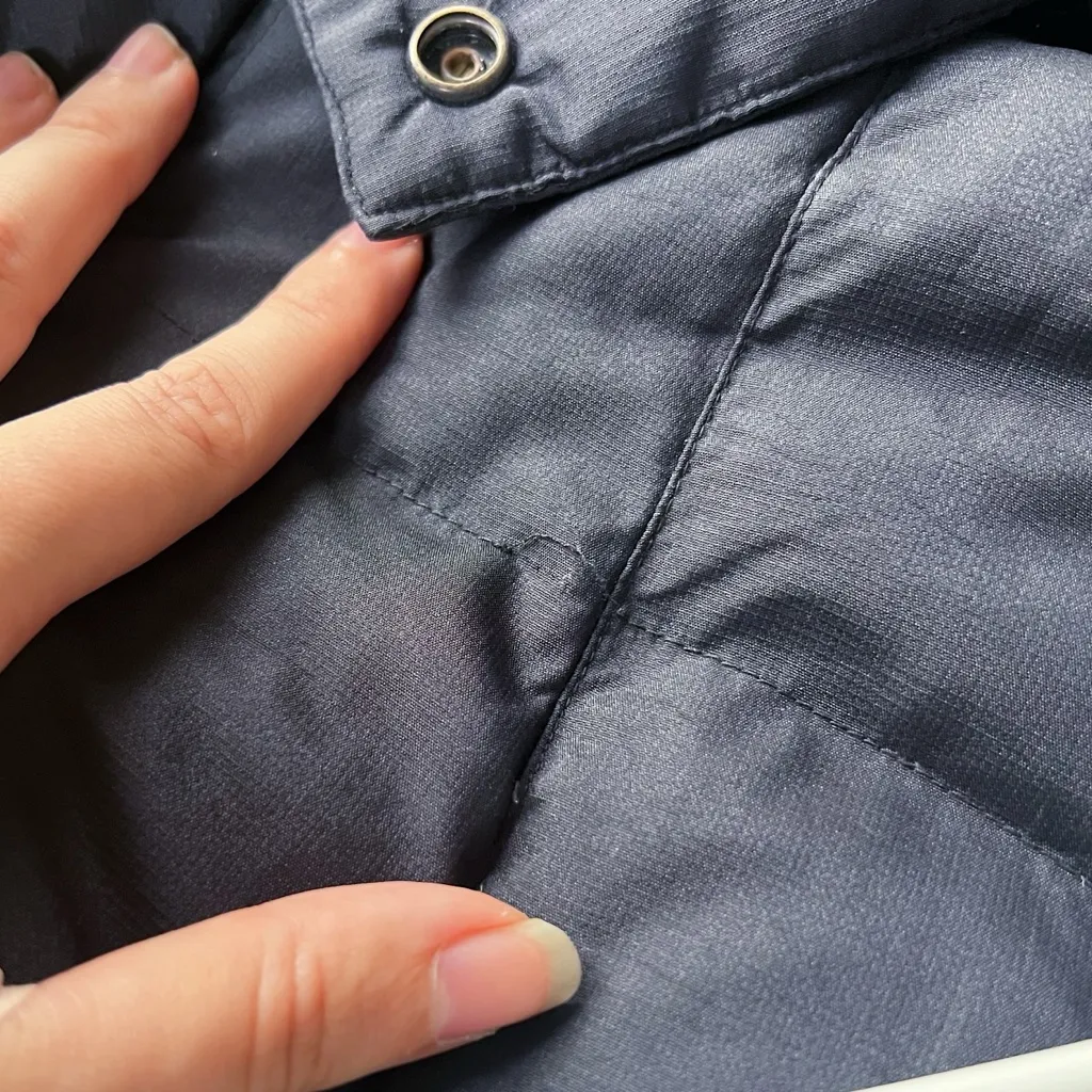 Eddie Bauer • Yukon Classic Down Jacket black puffer quilted hood faux fur - Image 13