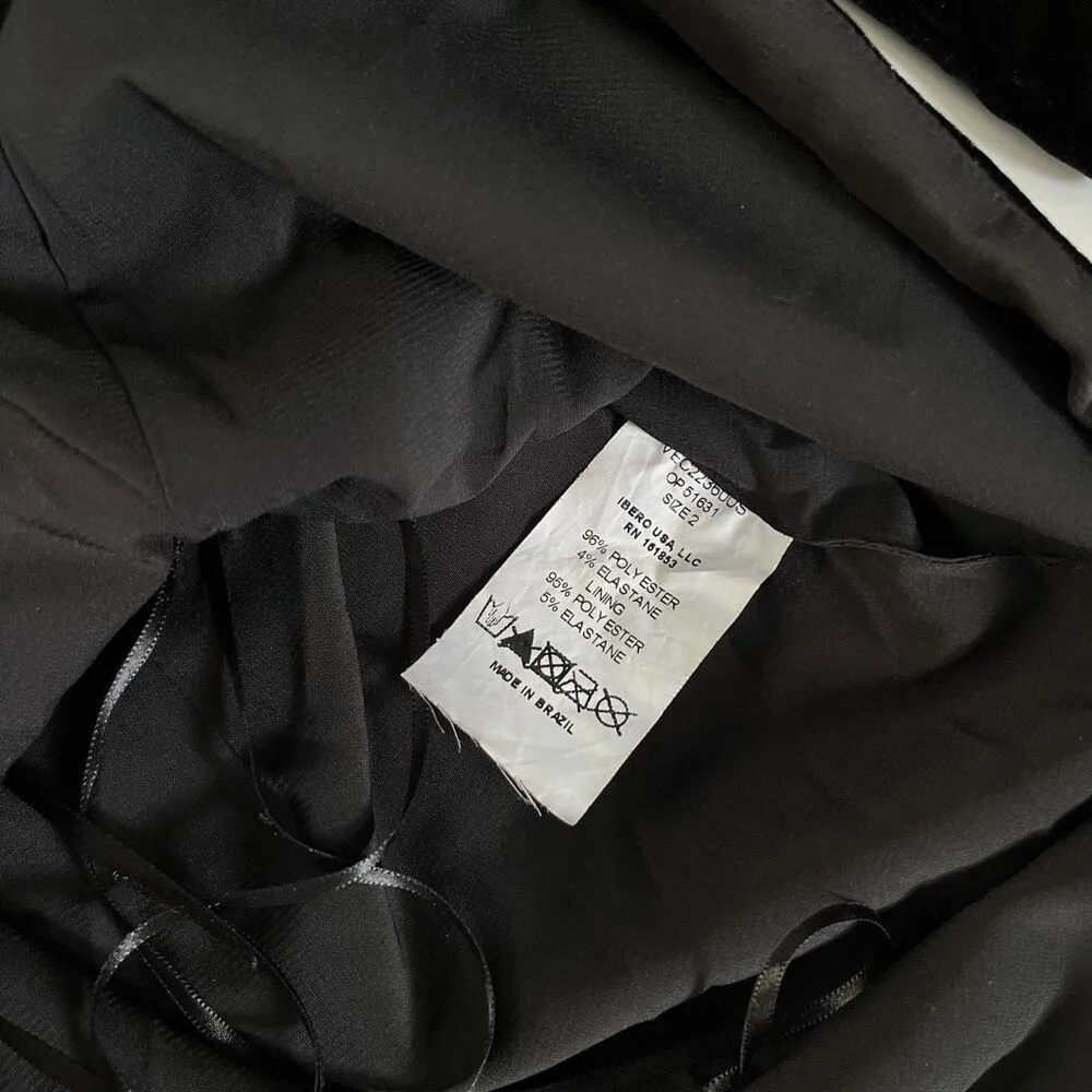 PatBO Cut Out Mini Dress With Rhinestone‎ Trim in Black Size 2 - Image 9