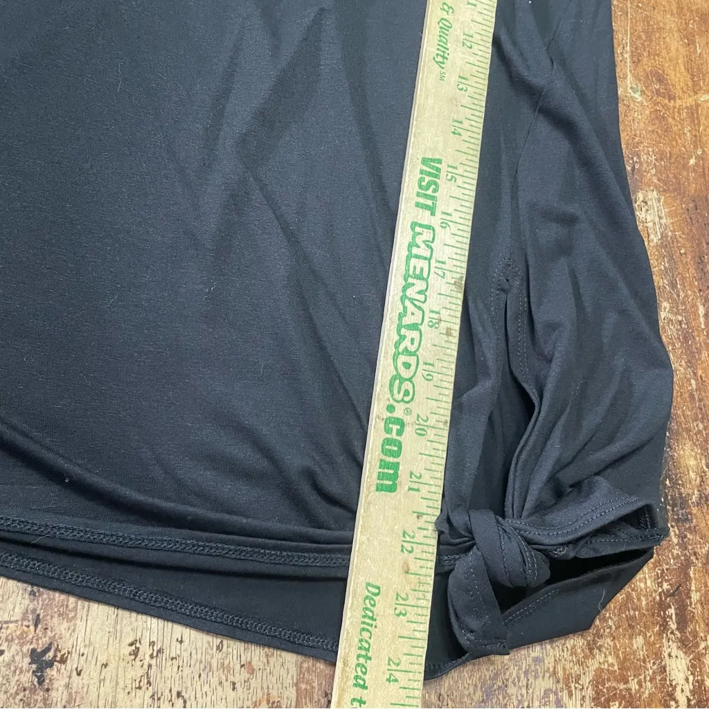 Max Studio Side Tie Tee Black Size Small - Image 9