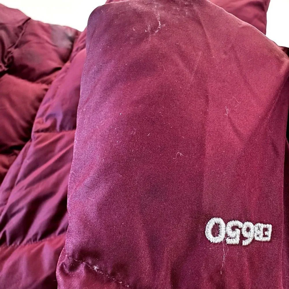 Eddie Bauer Classic Down Parka 1.0 Puffer Down Jacket EB650 Mid Length Hood Red - Image 10