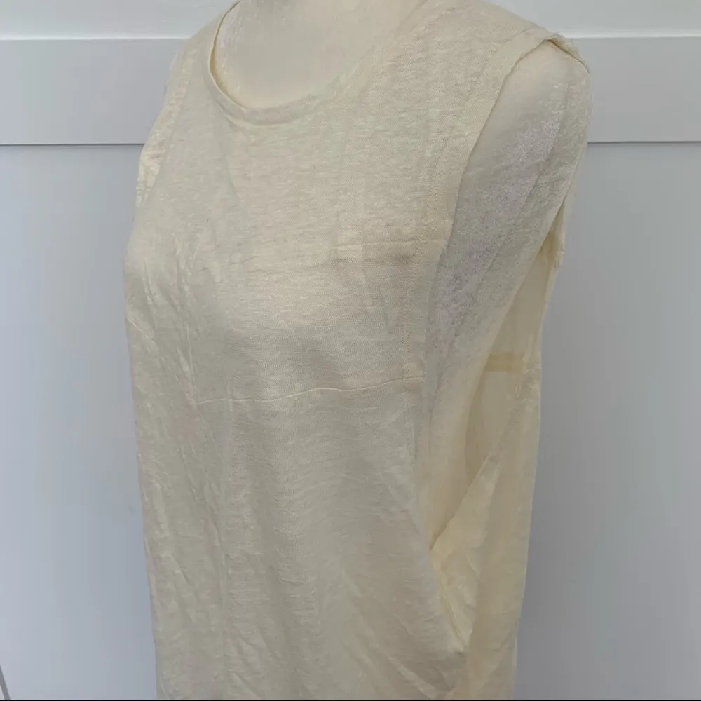 Sweaty Betty Flow Linen Raw Edge Linen Muscle Tank XL - Image 4