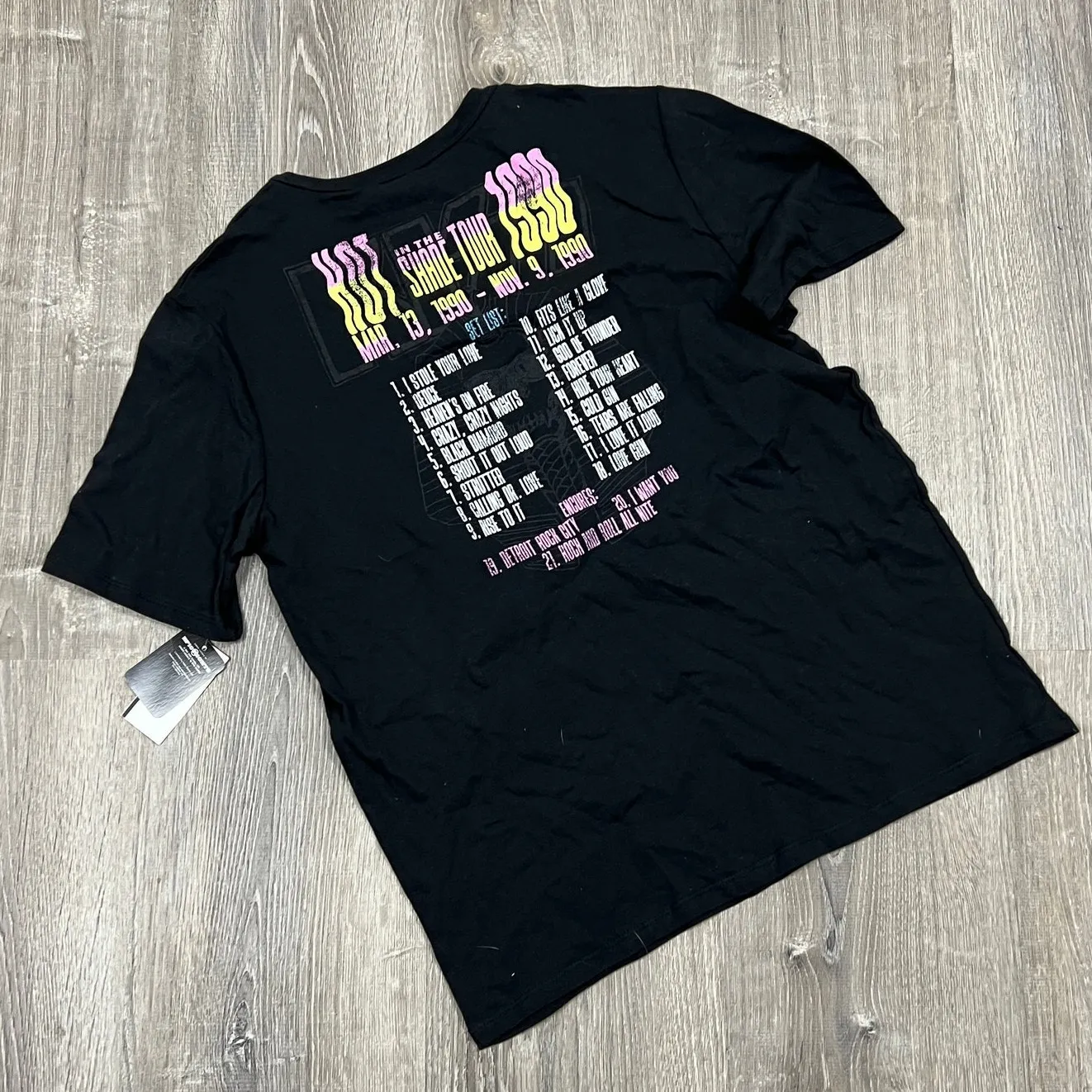 Women's KISS Tour Black Short Sleeve Oversized Graphic T - Image 5