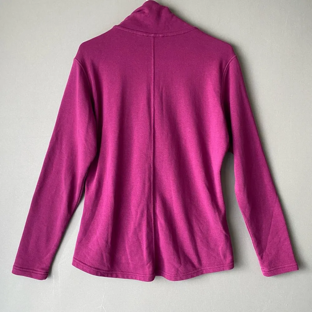 Puma sz L fuchsia‎ pink diagonal zip sweat coat - Image 7