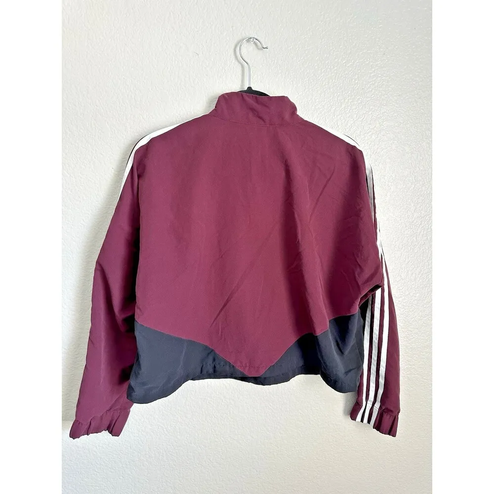 Adidas Clrdo Jacket Women’s Size Large Multicolor Crop Athleisure Running Collar - Image 2