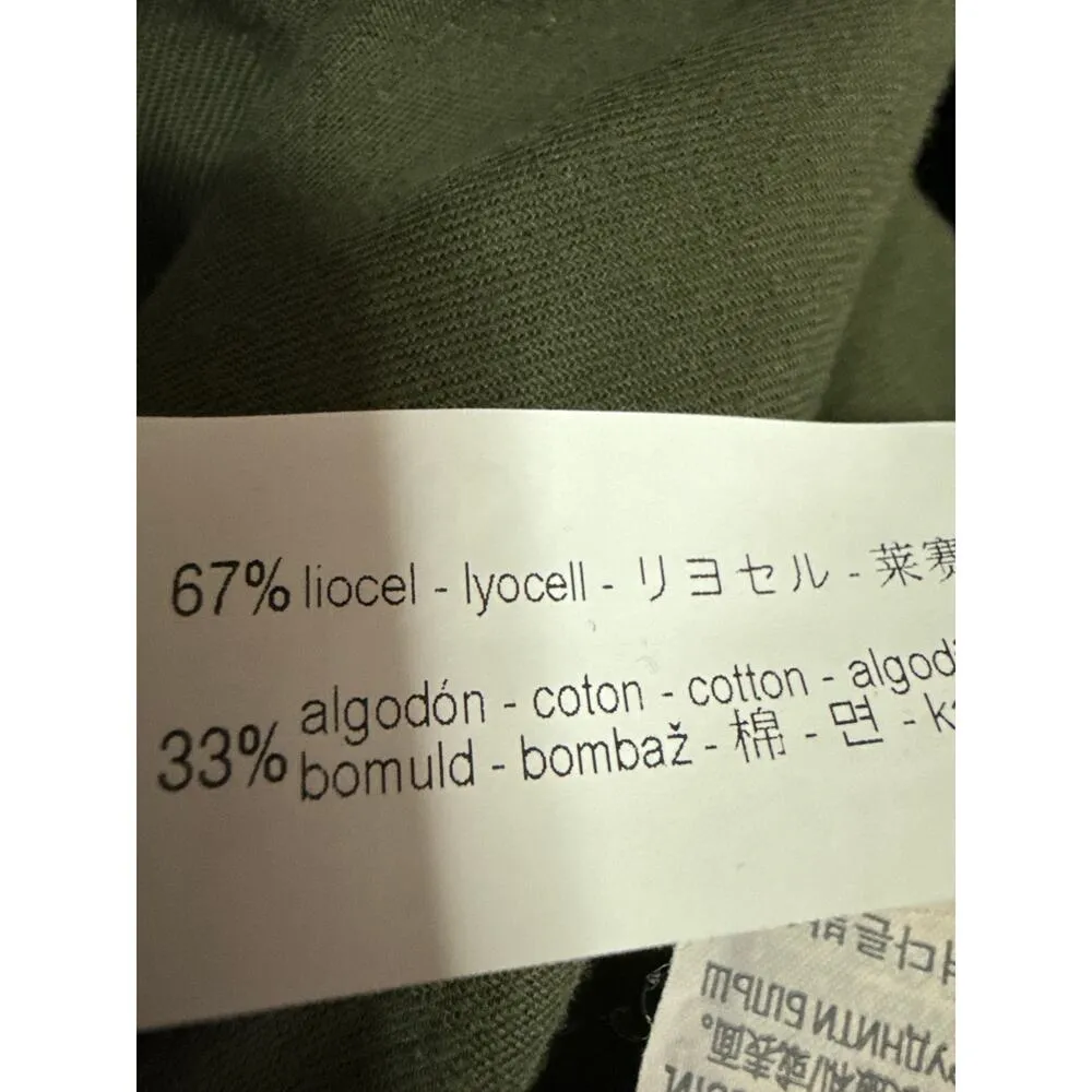 Zara Women's Green Long Sleeve Collared Tiered A Line Shirt Mini Dress Size S - Image 4