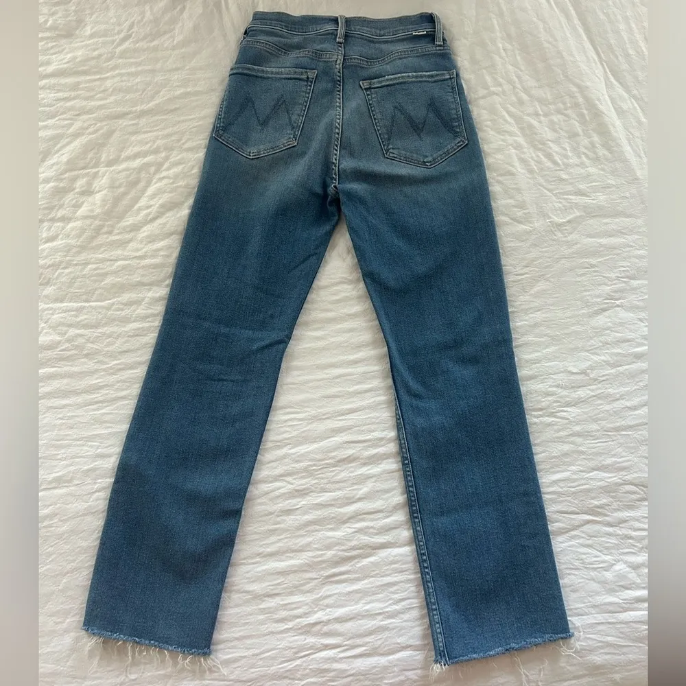 Mother High Waisted Rider Ankle Fray Jeans Size 26 - Image 3