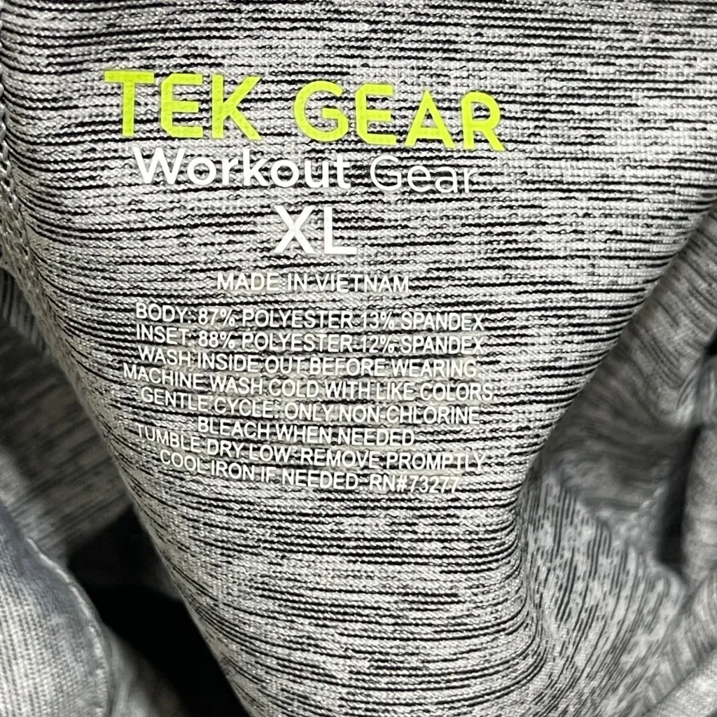 Tek Gear Pullover Jacket Top DriTek Grey Black Size XL Extra Large Athletic Zip - Image 4