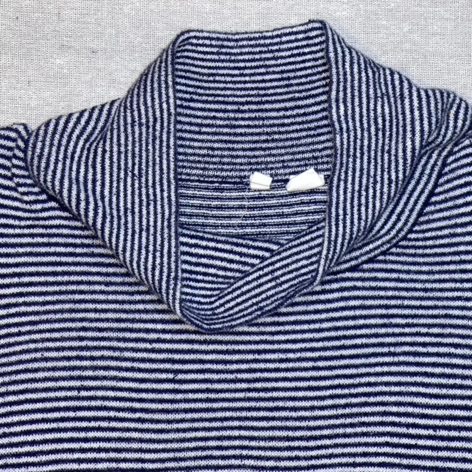 Moth Anthropologie | Margate Pocket Pullover Navy & White Stripes | Small Blue - Image 3