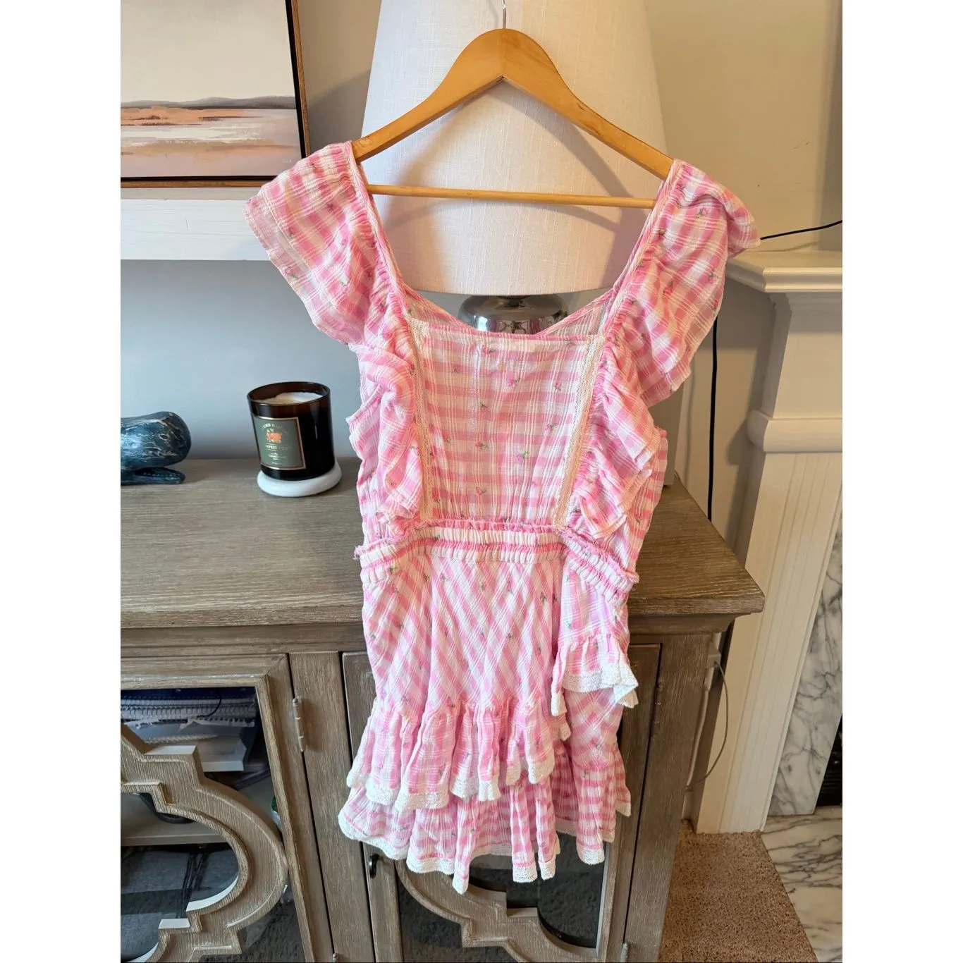 LoveShackFancy Leon Dress in Pink Pop Rock Size Small - Image 7