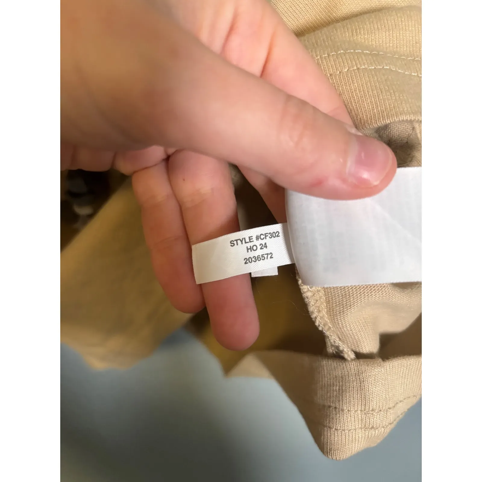 NWT J.‎ Crew Mariner Jersey Long Sleeve T Shirt Floral Embellishment Light Khaki - Image 12