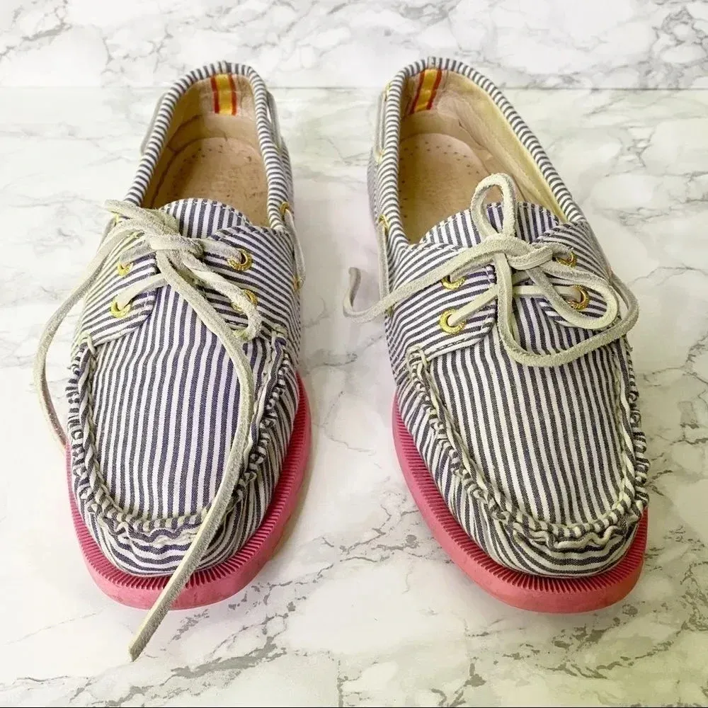 SPERRY for J.‎ CREW Navy Striped Topsiders - Image 6