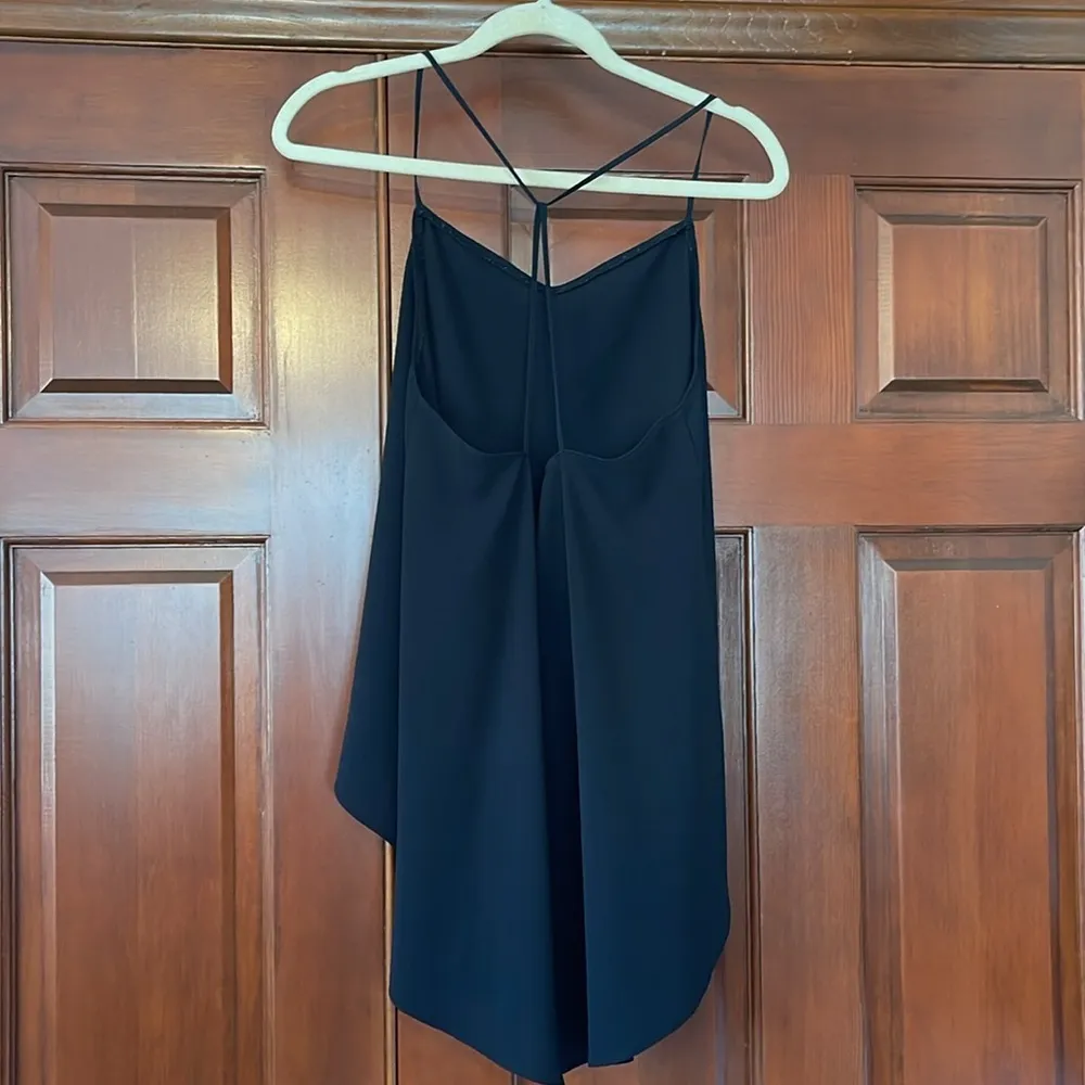 Black asymmetrical high low tank size small - Image 3