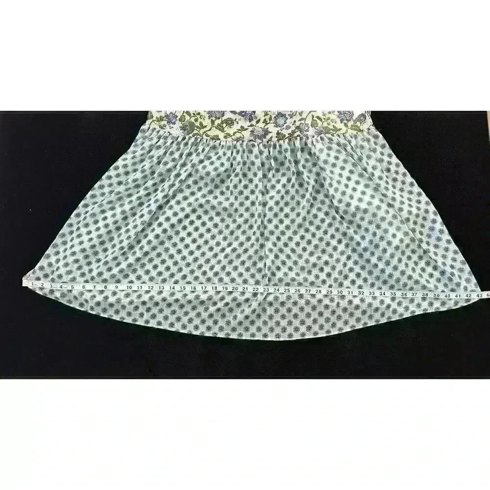 Taylor smocked maxi green/blue floral maxi dress wedding guest dress cottagecore Green Size 8 - Image 7