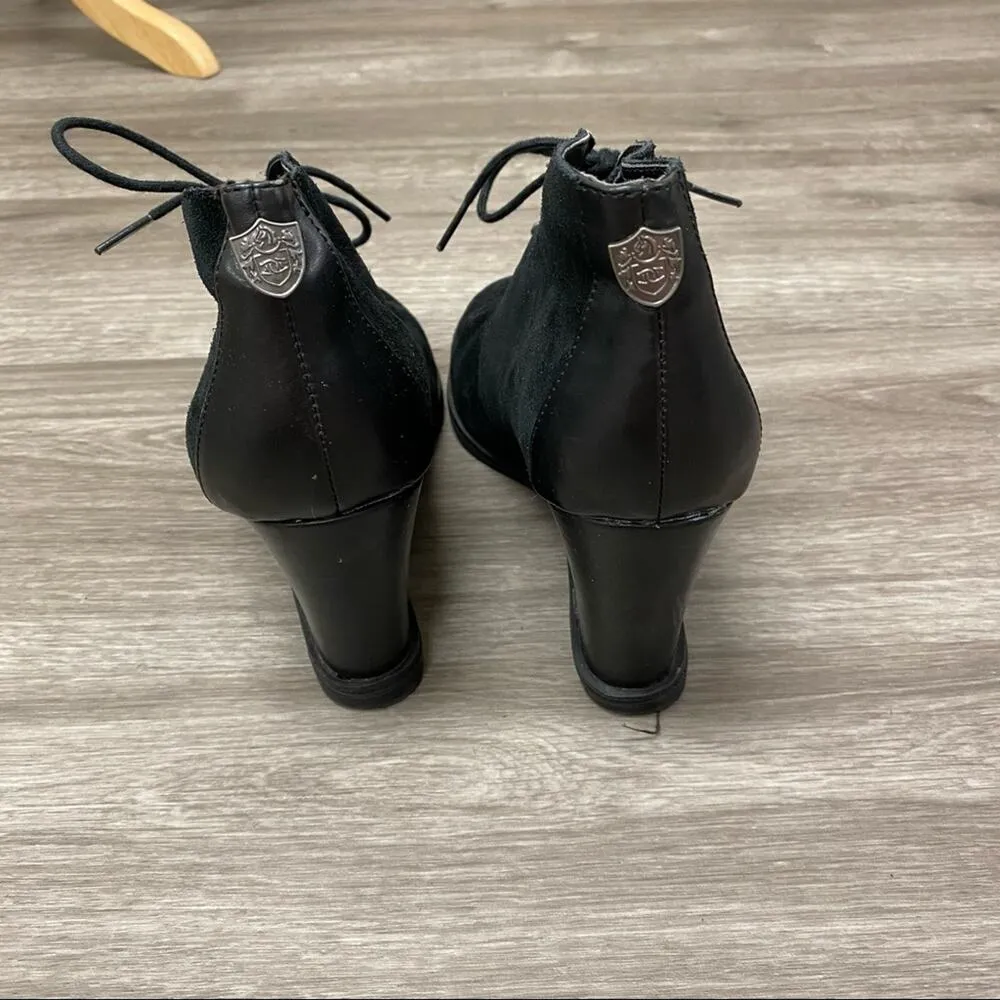 Etienne Aigner Camelot Zita Wedge Ankle Bootie 8 Black - Image 5