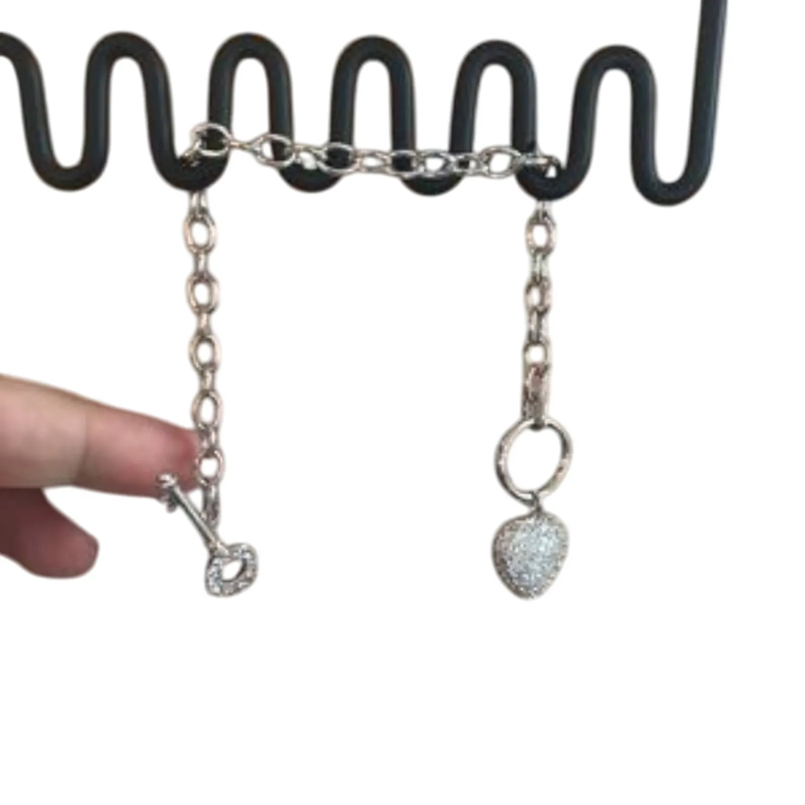 Heart and Key Chain Bracelet 8.5" long NWT - Image 2