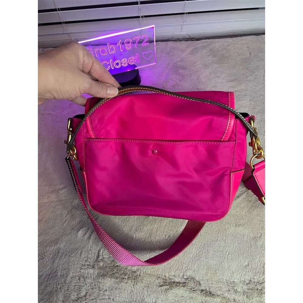 Tory Burch Women's Bright Pink Perry Nylon Crossbody Bag - Image 7