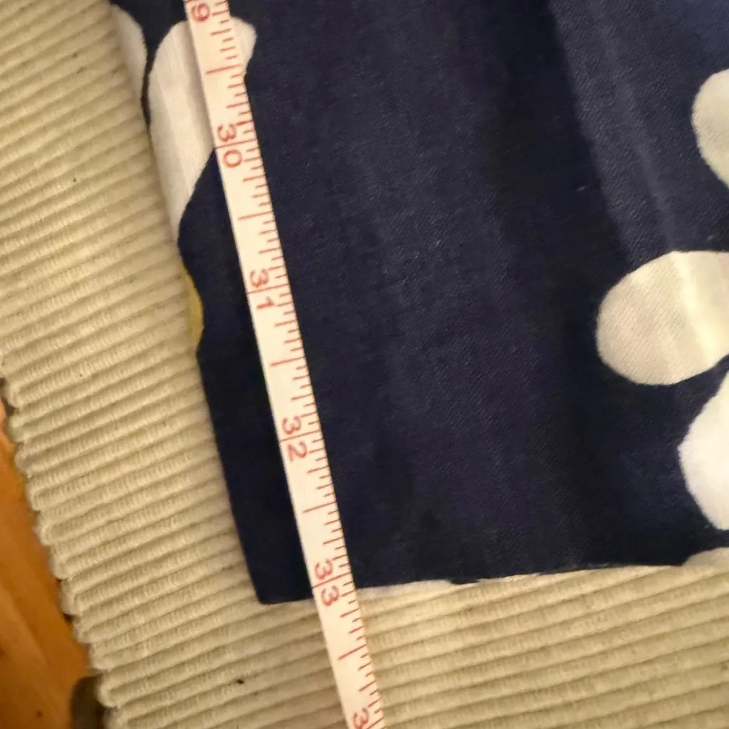 Lilly Pulitzer Daisy Floral Resort Pants Navy Yellow Cotton Size 6 - Image 4