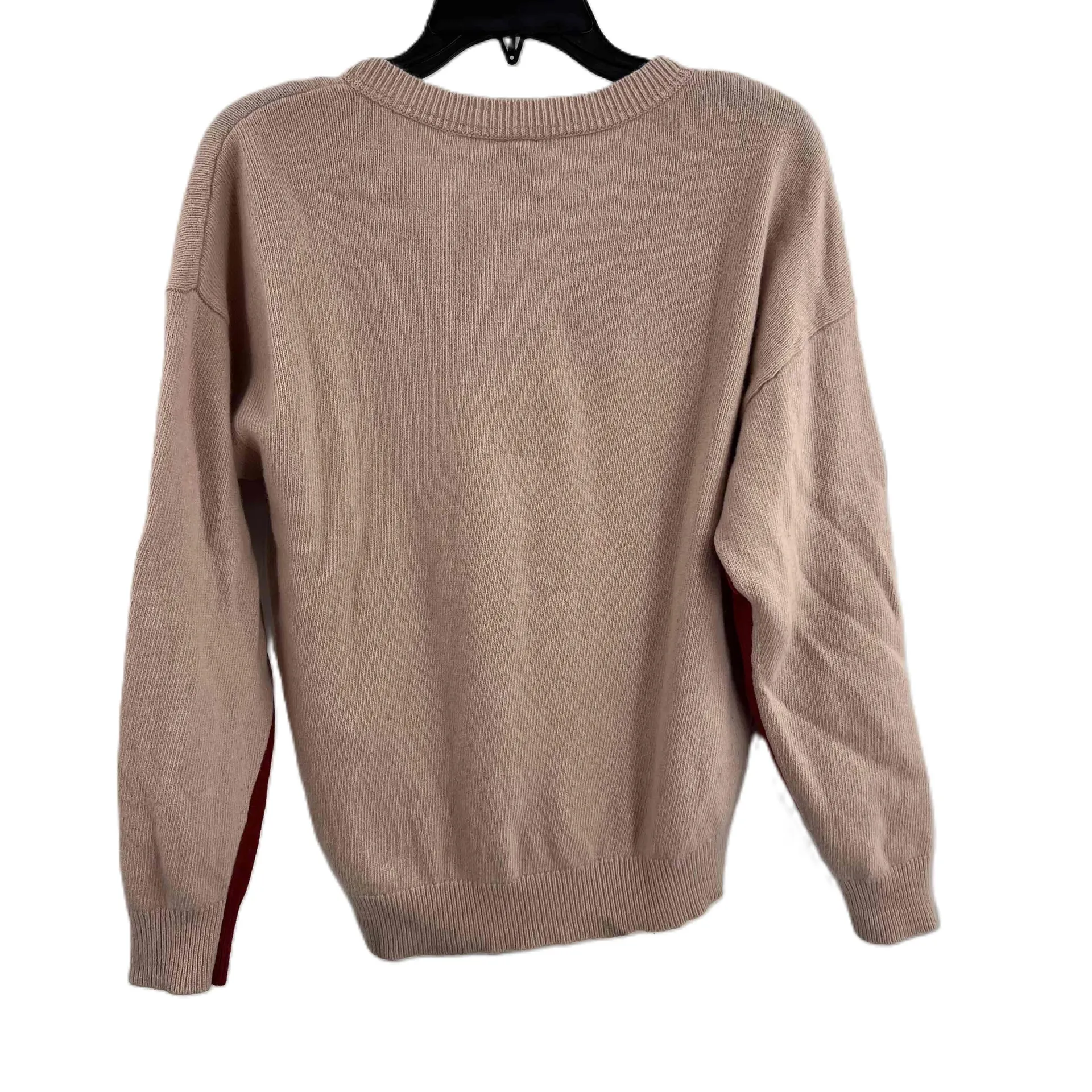 Sweaty Betty Sweater Jumper Pink Sleeve Stripe V-Neck Long Sleeve Wool Small‎ - Image 4