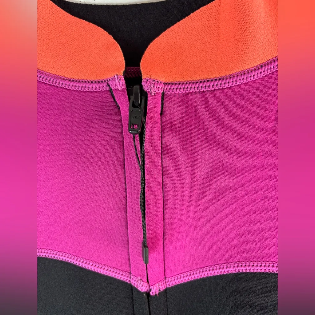 Lemorecn 14 Neoprene Scuba Colorblock Athletic Surf Beach Wetsuit Top Purple Size L - Image 3
