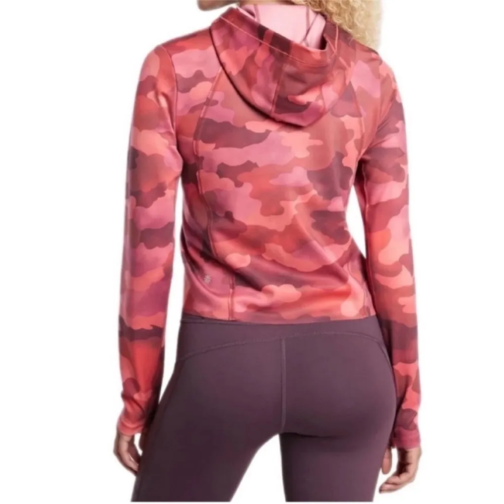 Pink and Red Dri Fit Hoodie with Camouflage Pattern - Image 5