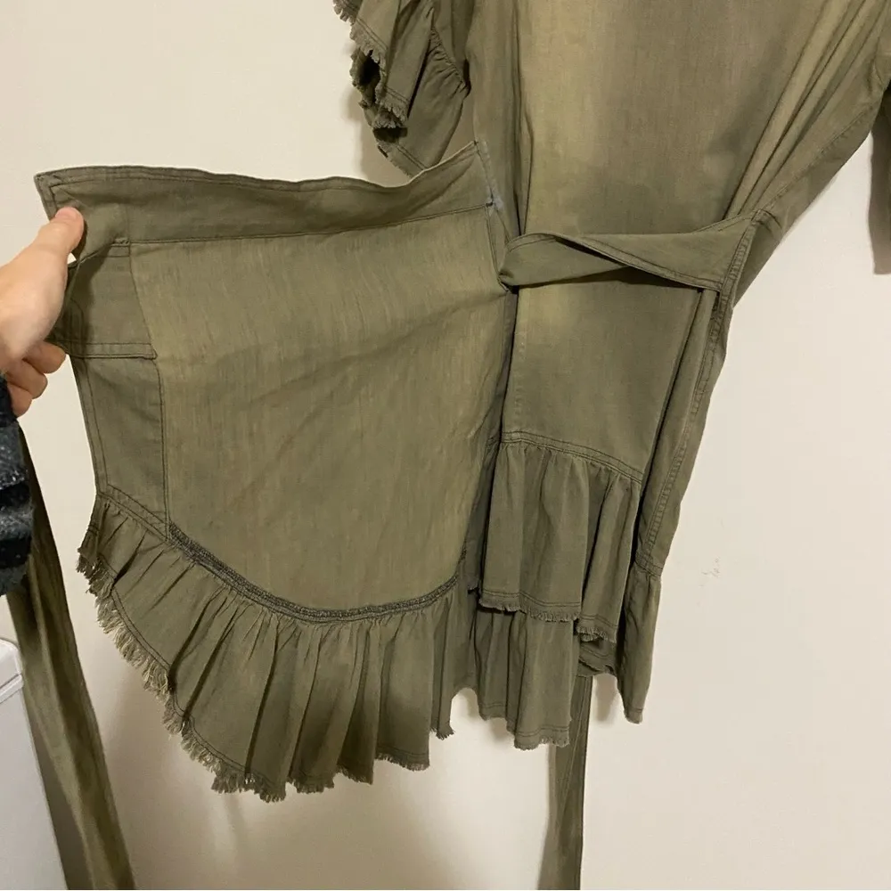 Isabel Marant Etoile Olive Green Wrap Dress size 38 - Image 4